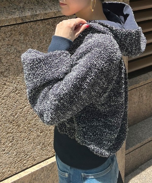 JENNE」 ジップアップパーカー MEDIUM ネイビー レディース : ZOZOTOWN