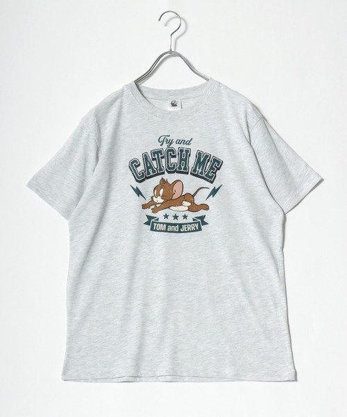 ダッフィー　お洋服　キャップ　くつ　tシャツ　カバン　サロペット　夏　新品 tシャツ 半袖 2026SS Tom＆Jerry/トムとジェリー カレッジ フロント