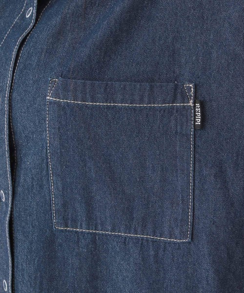 「repipi armario」 「KIDS」長袖シャツ MEDIUM ライトブルー キッズ_画像3