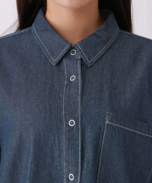 「repipi armario」 「KIDS」長袖シャツ MEDIUM ライトブルー キッズ_画像5