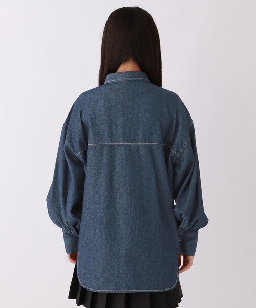 「repipi armario」 「KIDS」長袖シャツ MEDIUM ライトブルー キッズ_画像7