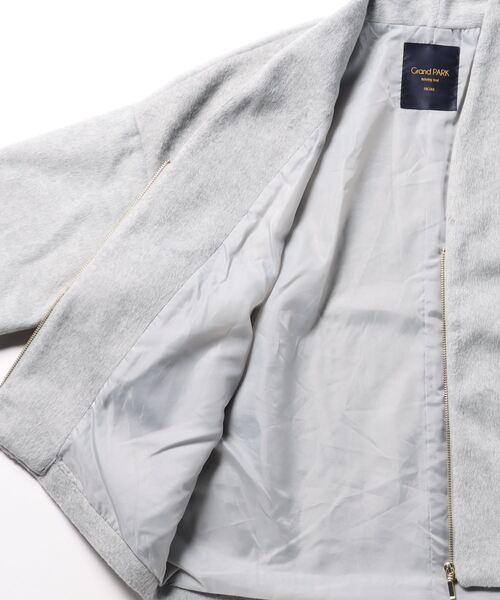 「Grand PARK」 ノーカラージャケット LARGE ベージュ レディース_画像3