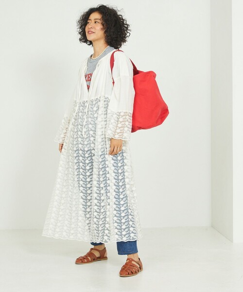 「Freada」 長袖ワンピース フリ- ブラック レディース_画像2