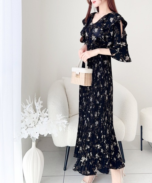 「mily bilet」 7分袖ワンピース MEDIUM ピンク レディース_画像4