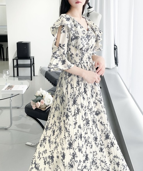 「mily bilet」 7分袖ワンピース MEDIUM ピンク レディース_画像6