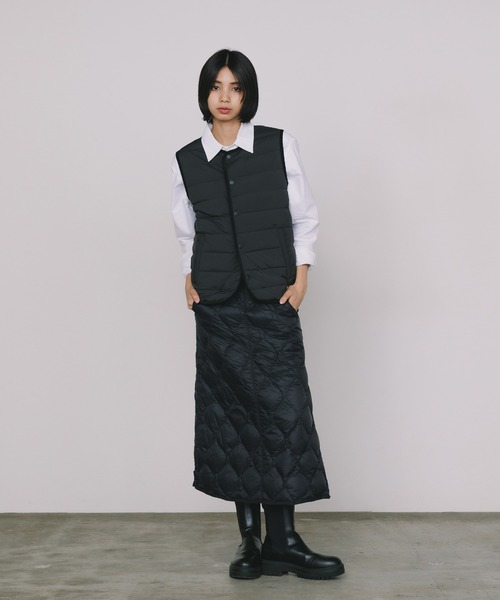 「TAION」 スカート L ダークネイビー レディース_画像8