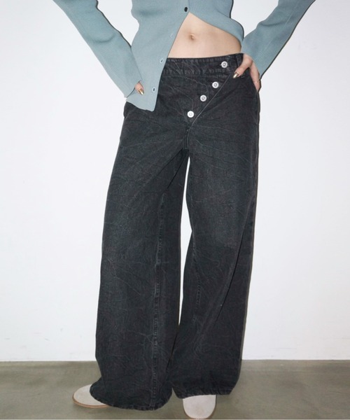 「musubore」 デニムパンツ 0 ブルー レディース_画像5