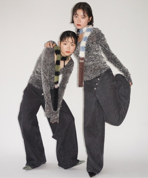 「musubore」 デニムパンツ 0 ブルー レディース_画像9