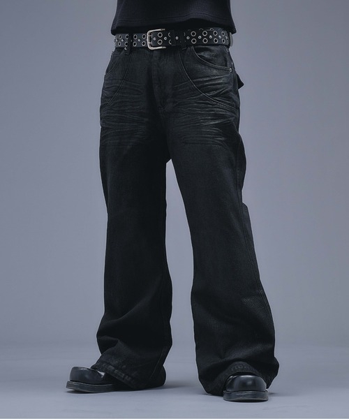 ANDER HUNK ジーンズ 13oz Wax Coated Wide Flare Denim / 13オンス