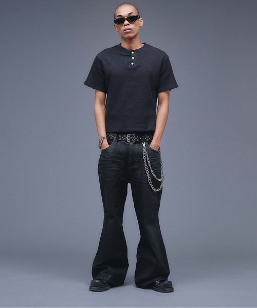 ANDER HUNK ジーンズ 13oz Wax Coated Wide Flare Denim / 13オンス