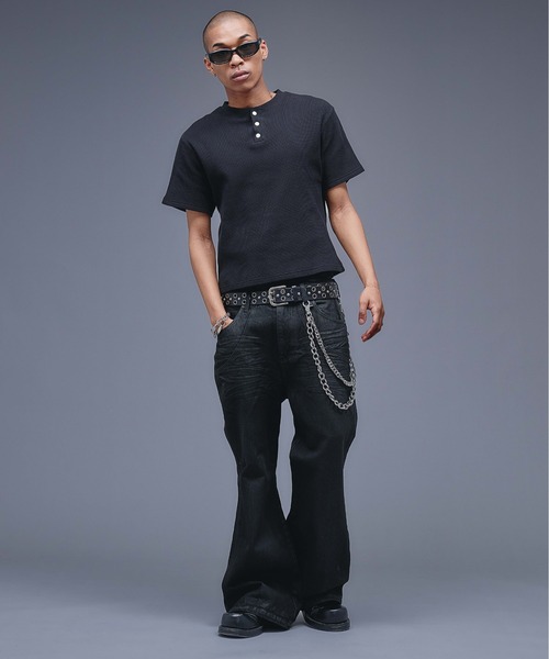 ANDER HUNK ジーンズ 13oz Wax Coated Wide Flare Denim / 13オンス