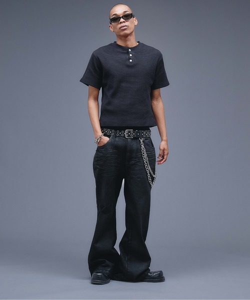 ANDER HUNK ジーンズ 13oz Wax Coated Wide Flare Denim / 13オンス