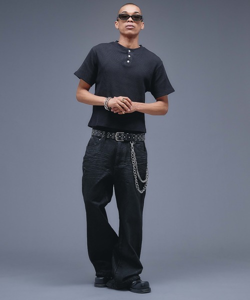 ANDER HUNK ジーンズ 13oz Wax Coated Wide Flare Denim / 13オンス