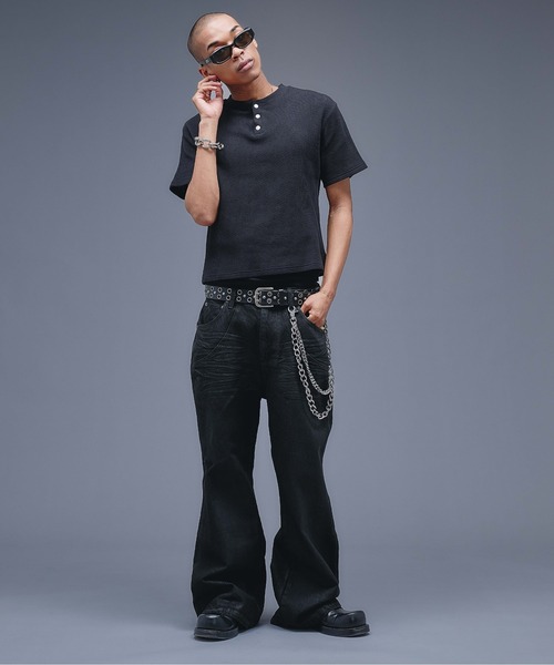 ANDER HUNK ジーンズ 13oz Wax Coated Wide Flare Denim / 13オンス
