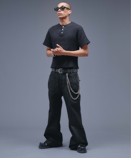 ANDER HUNK ジーンズ 13oz Wax Coated Wide Flare Denim / 13オンス