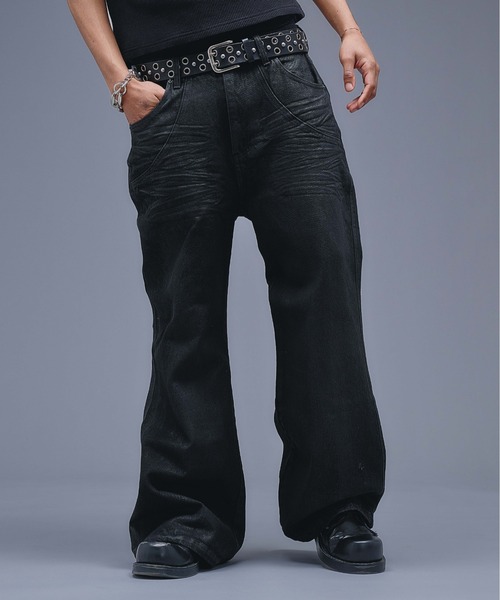 ANDER HUNK ジーンズ 13oz Wax Coated Wide Flare Denim / 13オンス