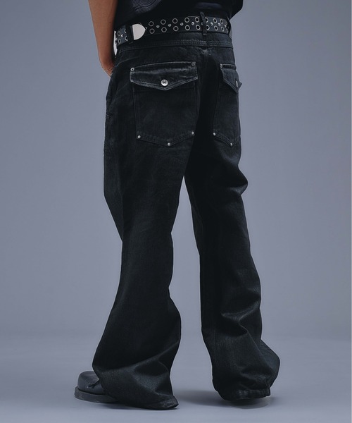 ANDER HUNK ジーンズ 13oz Wax Coated Wide Flare Denim / 13オンス