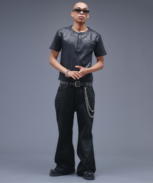 ANDER HUNK ジーンズ 13oz Wax Coated Wide Flare Denim / 13オンス