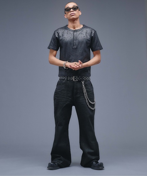 ANDER HUNK ジーンズ 13oz Wax Coated Wide Flare Denim / 13オンス