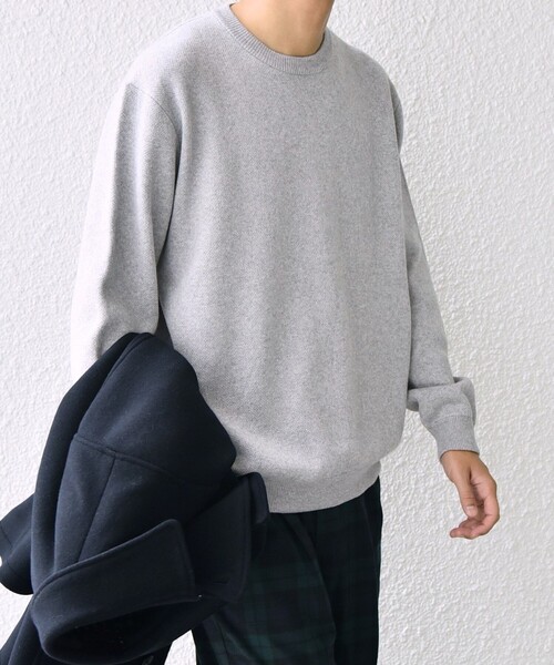 「SHIPS any」 長袖ニット LARGE ネイビー メンズ_画像7