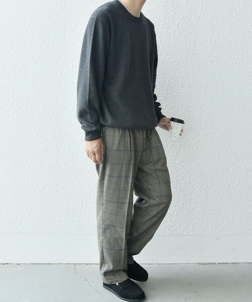 「SHIPS any」 長袖ニット LARGE ネイビー メンズ_画像9