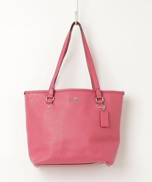 COACH ピンク レザートートバッグ お値下げ】【未使用】COACH ピンク 