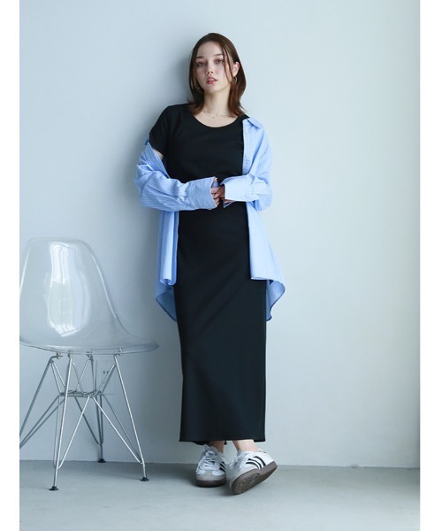 fifth（フィフス） ワンピース 半袖 カップ付きリブワンピース
