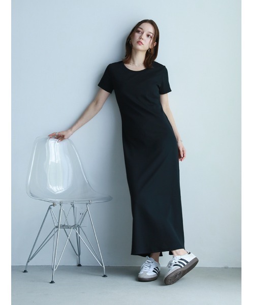 fifth（フィフス） ワンピース 半袖 カップ付きリブワンピース