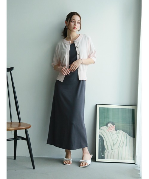 fifth（フィフス） ワンピース 半袖 カップ付きリブワンピース