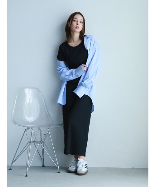 fifth（フィフス） ワンピース 半袖 カップ付きリブワンピース