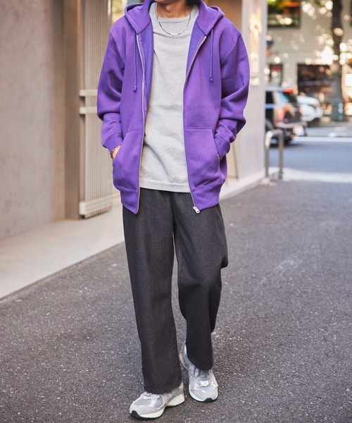 「United Athle」 ジップアップパーカー XX-LARGE チャコールグレー レディース_画像2