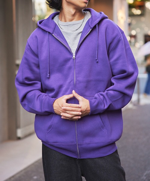 「United Athle」 ジップアップパーカー XX-LARGE チャコールグレー レディース_画像5