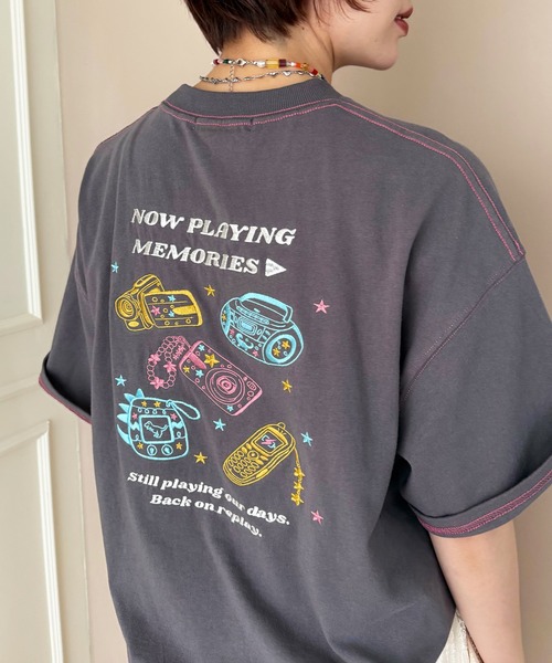 DOUBLE NAME（ダブルネーム） tシャツ 半袖 00's Gadges刺しゅうTEE