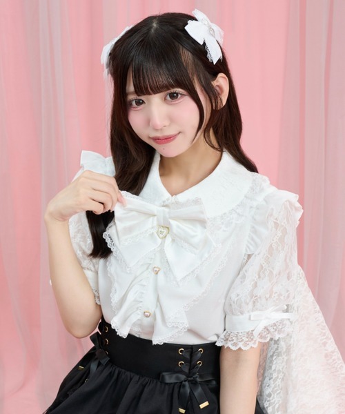 Secret Honey（シークレットハニー） ブラウス シャツ 半袖 ギャザー