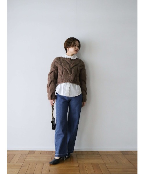 「Katrin TOKYO」 ブーツカットデニムパンツ - ブラウン レディース_画像9
