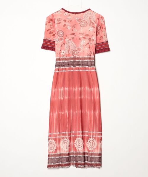 「VIVIENNE TAM」 半袖ワンピース 38 レッド レディース_画像2