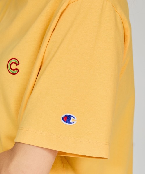 「Champion」 半袖Tシャツ LARGE ホワイト レディース_画像4
