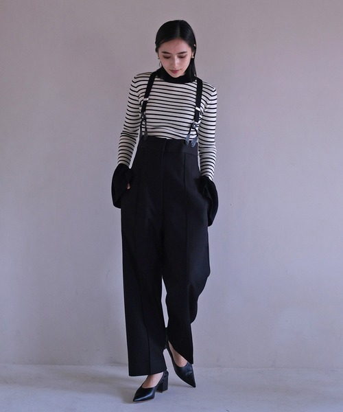 「AKTE」 パンツ 1 チャコールグレー レディース_画像2