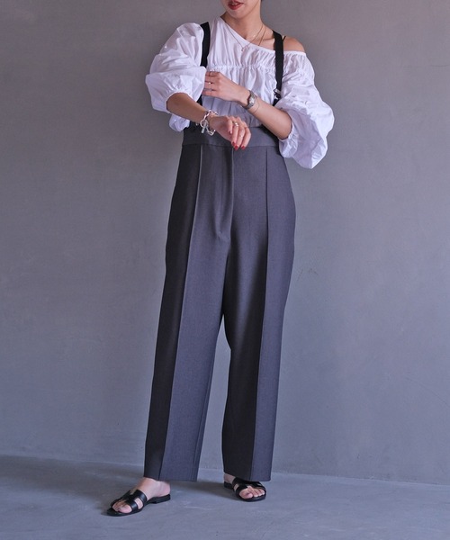 「AKTE」 パンツ 1 チャコールグレー レディース_画像5