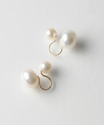 anq.（アンク） イヤリング 「anq.」K10・パールスタッドノンホール