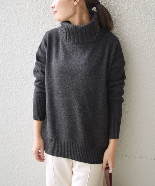 SHIPS（シップス） ニット ウールカシミヤタートルネックプルオーバー