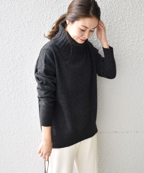 SHIPS（シップス） ニット ウールカシミヤタートルネックプルオーバー