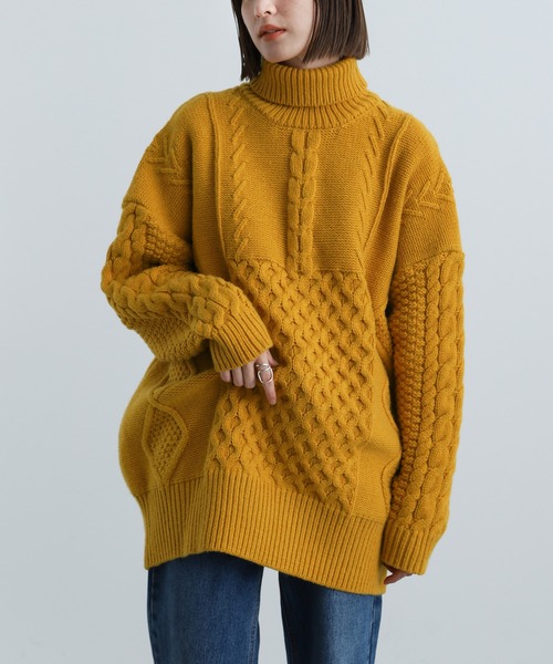 select MOCA（セレクトモカ） ニット セーター ランダムケーブル