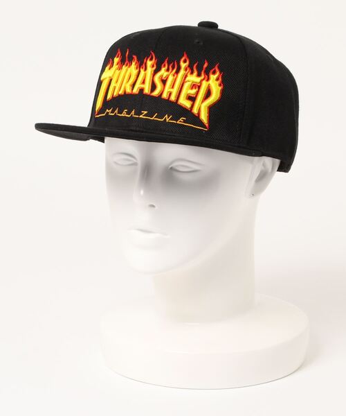 OLD THRASHER CAPフレイムロゴ グリーン THRASHER スラッシャー フレイムロゴ刺繍 キャップ 帽子