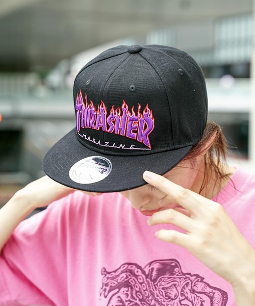 OLD THRASHER CAPフレイムロゴ グリーン OLD THRASHER CAPフレイムロゴ グリーン