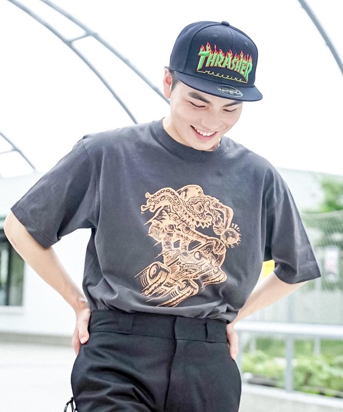 THRASHER FLAME SNAPBACK CAP キャップ 緑 USA THRASHER FLAME SNAPBACK CAP キャップ 緑 USA Thrasher hat
