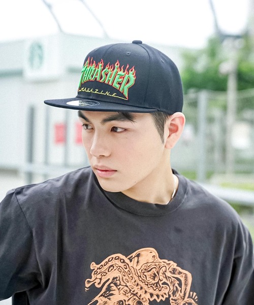 OLD THRASHER CAPフレイムロゴ グリーン OLD THRASHER CAPフレイムロゴ グリーン