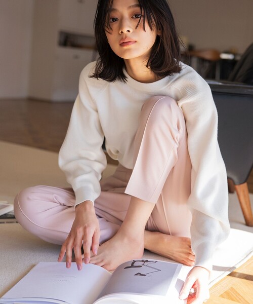パンツ 「洗える・ウエストゴム仕様」2WAYストレッチテーパード パンツ レディース | 組曲 | 04