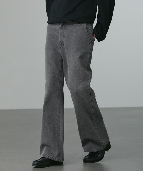 CALLNE ワイドパンツ ジーンズ 「CALLNE」Semi Flare Denim Pants