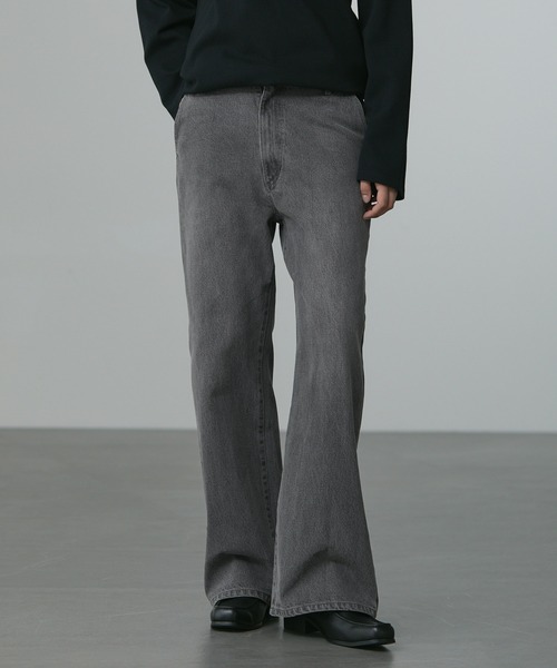 CALLNE ワイドパンツ ジーンズ 「CALLNE」Semi Flare Denim Pants